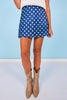 SSYS Jovie Ivory Polka Dot A Line Skort In Navy