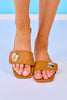 Shu Shop Gold Stud Camel Slides