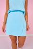 SSYS Scuba Cross Over Skort In Baby Blue