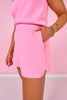 SSYS Bright Pink Scuba Shorts