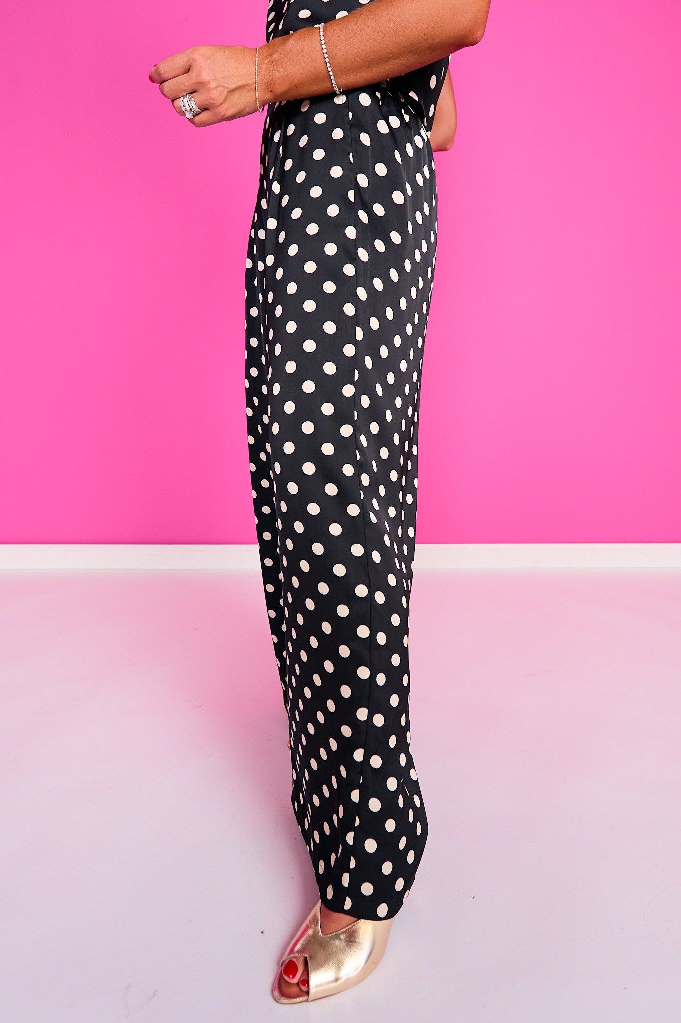 SSYS Jules Polka Dot Trouser Pants In Black
