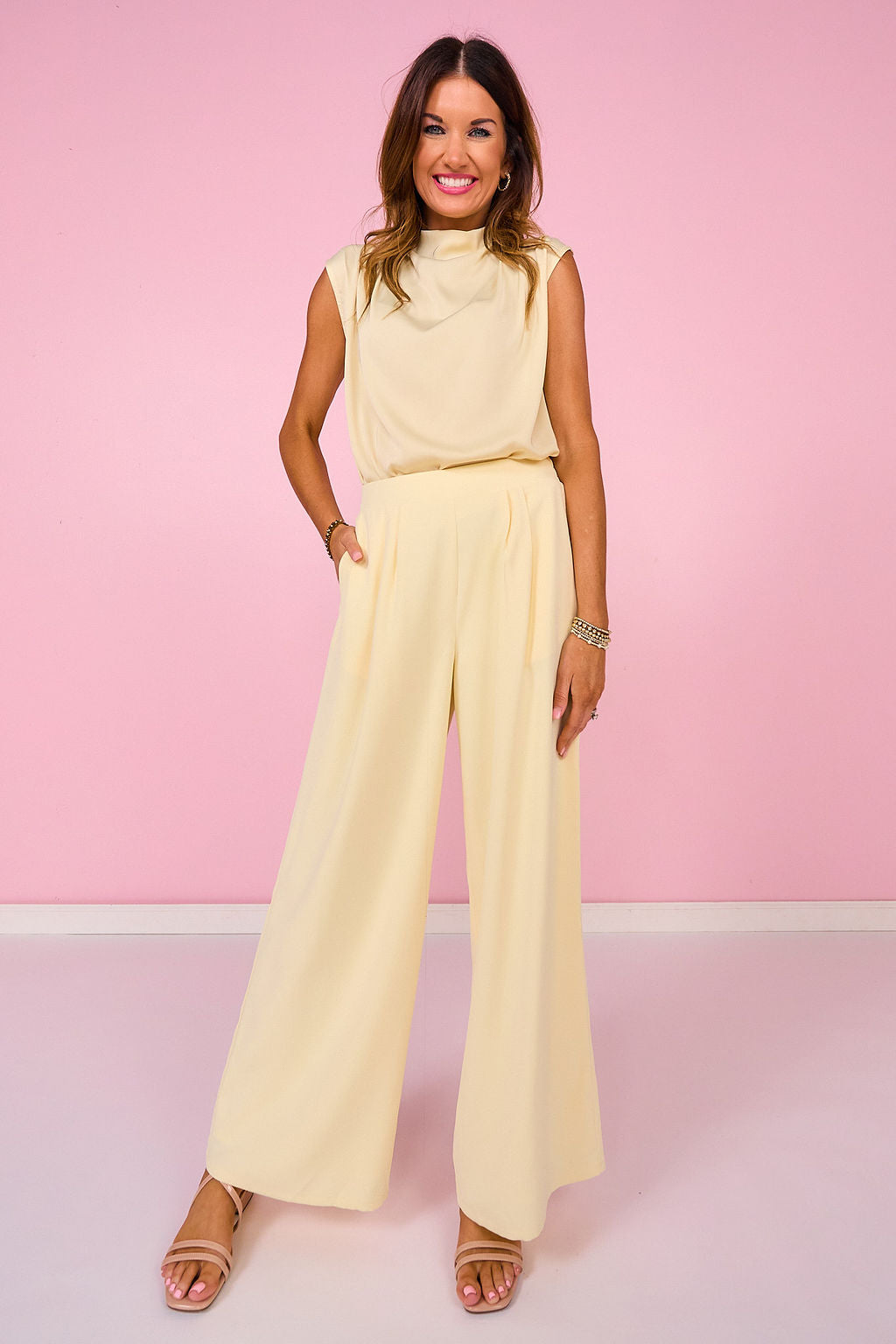 SSYS Jules Trouser Pants In Lemon Yellow