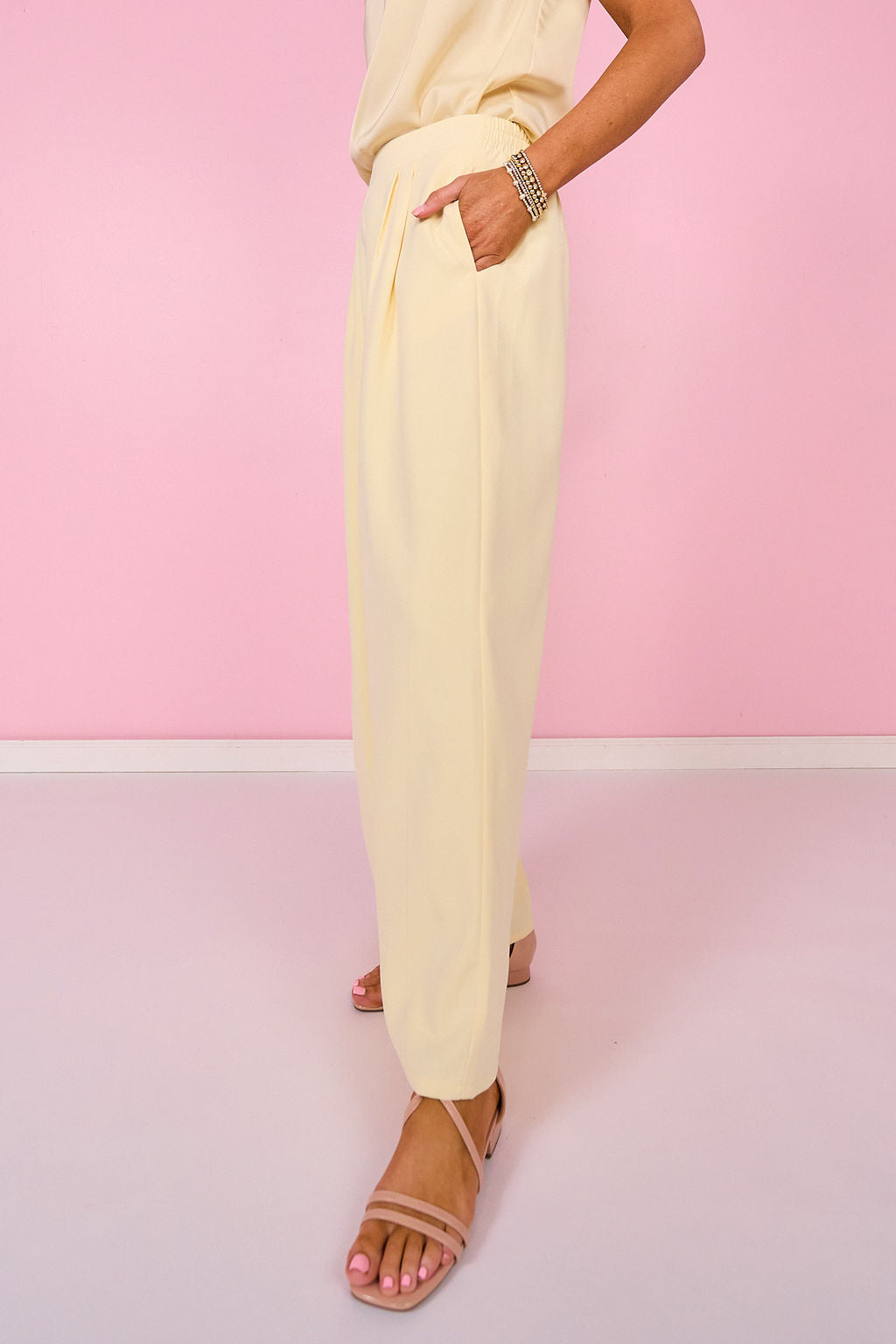 SSYS Jules Trouser Pants In Lemon Yellow