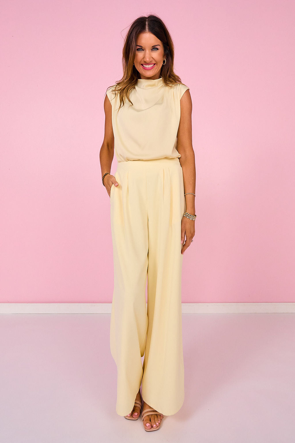 SSYS Jules Trouser Pants In Lemon Yellow