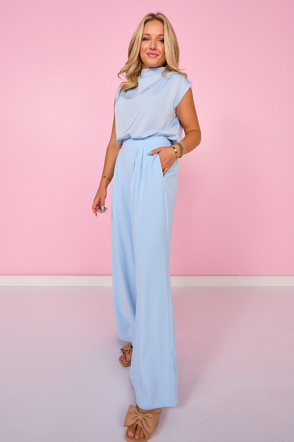 SSYS Jules Trouser Pants In Light Blue