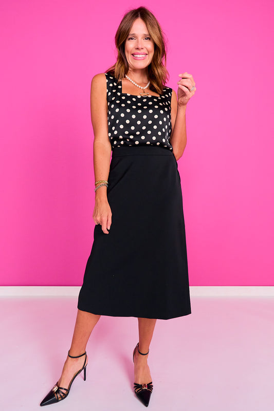 SSYS Jules Pencil Midi Skirt In Black