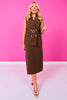 SSYS Jules Pencil Midi Skirt In Brown