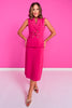 SSYS Jules Pencil Midi Skirt In Dark Pink