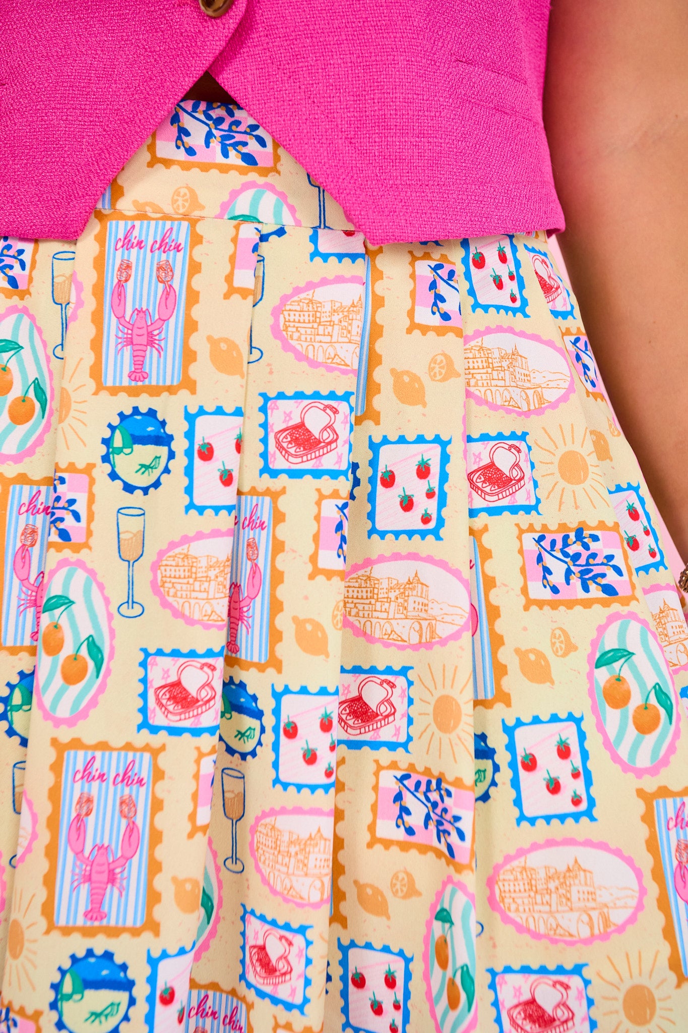 SSYS Kendra Printed Skort In Capri Postcard