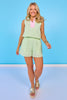 SSYS Bentley Seersucker Striped Shorts In Green