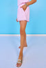 SSYS Bentley Seersucker Striped Shorts In Pink