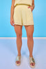 SSYS Bentley Seersucker Striped Shorts In Yellow