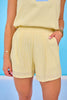 SSYS Bentley Seersucker Striped Shorts In Yellow