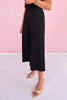 SSYS Lillian Ponte Cropped Wide Leg Pants In Black