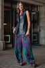 SSYS Nia Dark Orchid Paisley Print Satin Pants