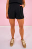 SSYS Ryan Air Flat Front Shorts In Black *FINAL SALE*