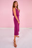 SSYS Flat Front Air Wide Leg Cropped Pants In Berry *FINAL SALE*