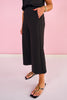 SSYS Flat Front Air Wide Leg Cropped Pants In Black *FINAL SALE*