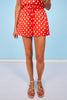 SSYS Darla Polka Dot Shorts In Red