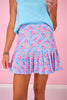 SSYS Scuba Drop Waist Pleated Skort In Ditsy Floral