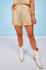 SSYS Abby Sequin Shorts In Gold