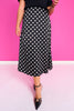 SSYS Jovie Polka Dot Midi Skirt In Black