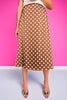 SSYS Jovie Polka Dot Midi Skirt In Brown
