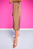 SSYS Jovie Polka Dot Midi Skirt In Brown