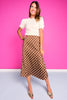 SSYS Jovie Polka Dot Midi Skirt In Brown
