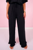 SSYS Brielle Ruffle Pajama Pants In Black