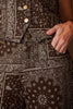 SSYS Victoria Slim Wide Leg Jeans In Brown Bandana