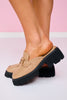 Taupe Horsebit Chunky Platform Loafer Mule