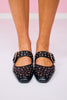 Shu Shop Black Studded Buckle Flats