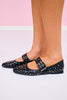 Shu Shop Black Studded Buckle Flats