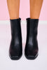 Black Side Zipper Ankle Booties
