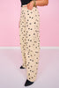 SSYS Victoria Slim Wide Leg Jeans In Polka Dot