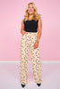 SSYS Victoria Slim Wide Leg Jeans In Polka Dot