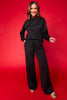 SSYS Scuba Sequin Wide Leg Pants In Black