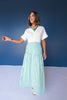 SSYS Rosalie Drop Waist Maxi Skirt in Hunter and White Stripe