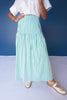 SSYS Rosalie Drop Waist Maxi Skirt in Hunter and White Stripe