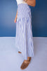 SSYS Rosalie Drop Waist Maxi Skirt in Navy and White Stripe