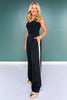 SSYS Sylvie Satin Track Pants in Black