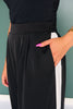 SSYS Sylvie Satin Track Pants in Black