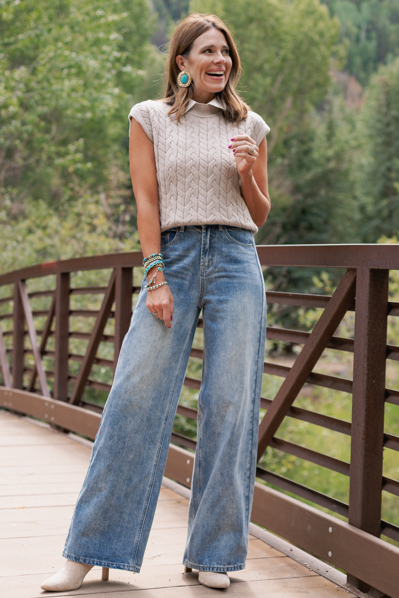 SSYS Victoria Slim Wide Leg Jeans