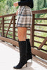 SSYS Rosa Plaid Tweed Wrap Skirt In Brown