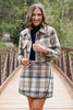 SSYS Rosa Plaid Tweed Wrap Skirt In Brown
