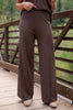 *PRE-AUTH ETA SEPT* SSYS Mirabel Wide Leg Full Length Knit Pants In Chocolate