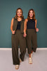 SSYS Wide Leg Active Pants In Dark Olive