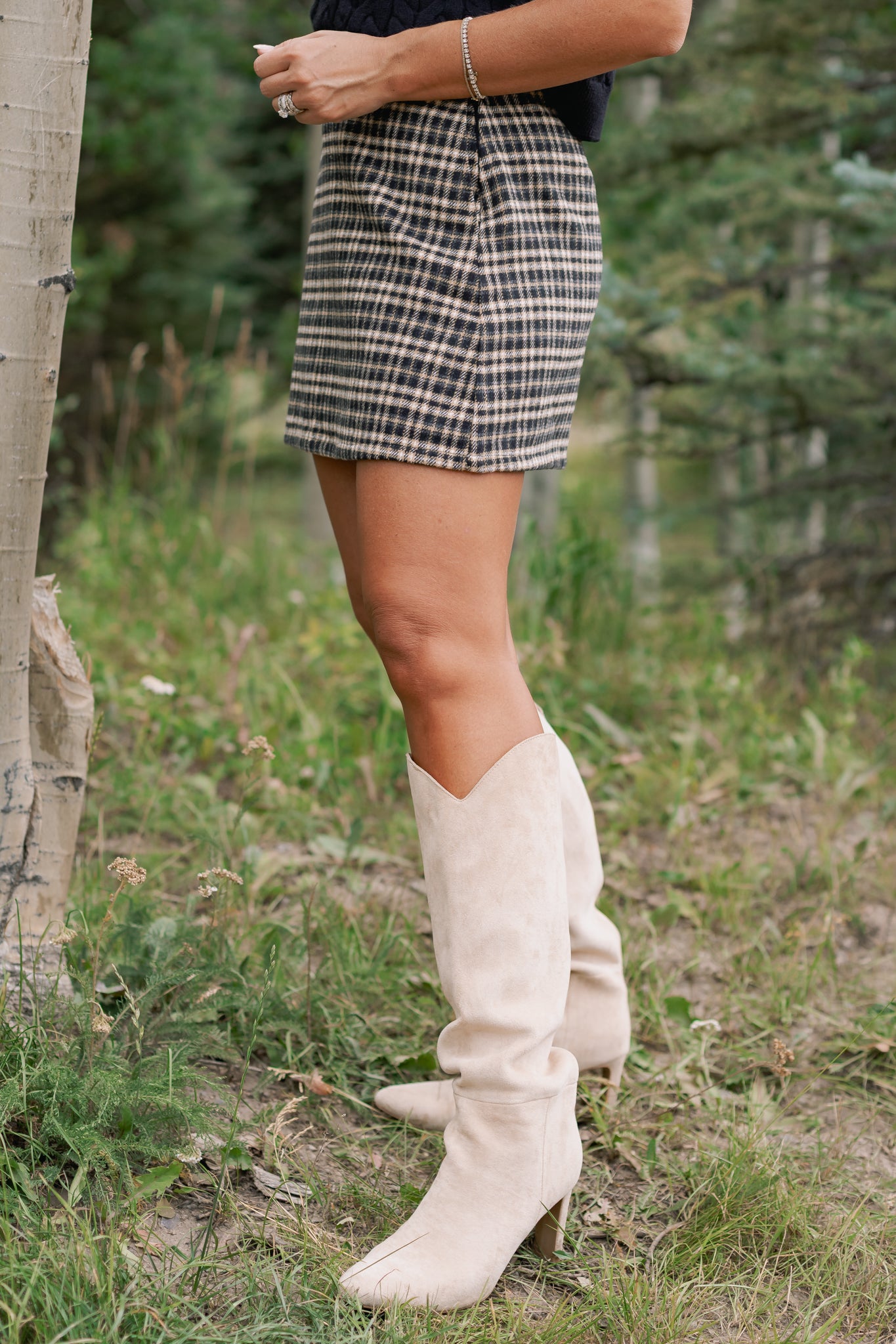 SSYS Ridley Tweed Skort In Brown