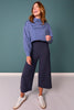 *PRE-ORDER ETA DEC* SSYS Scuba Cropped Wide Leg Pants In Navy *FINAL SALE*